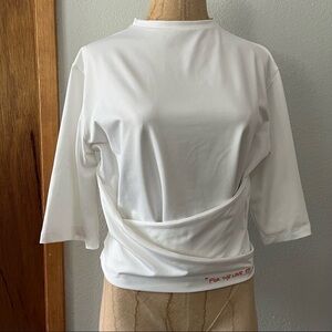 PUMA sz M Central Saint Martins White Wrap Top w/ Orange Strap